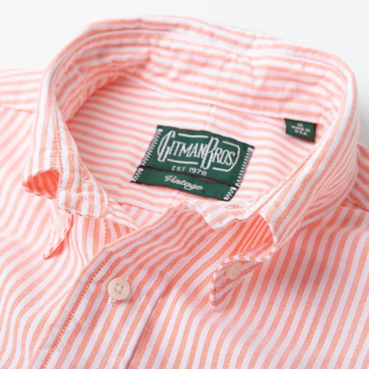 gitman brothers dress shirts Gitman Bros. Button Down Bengal Stripe Navy Dress Shirt 14.5 / 33