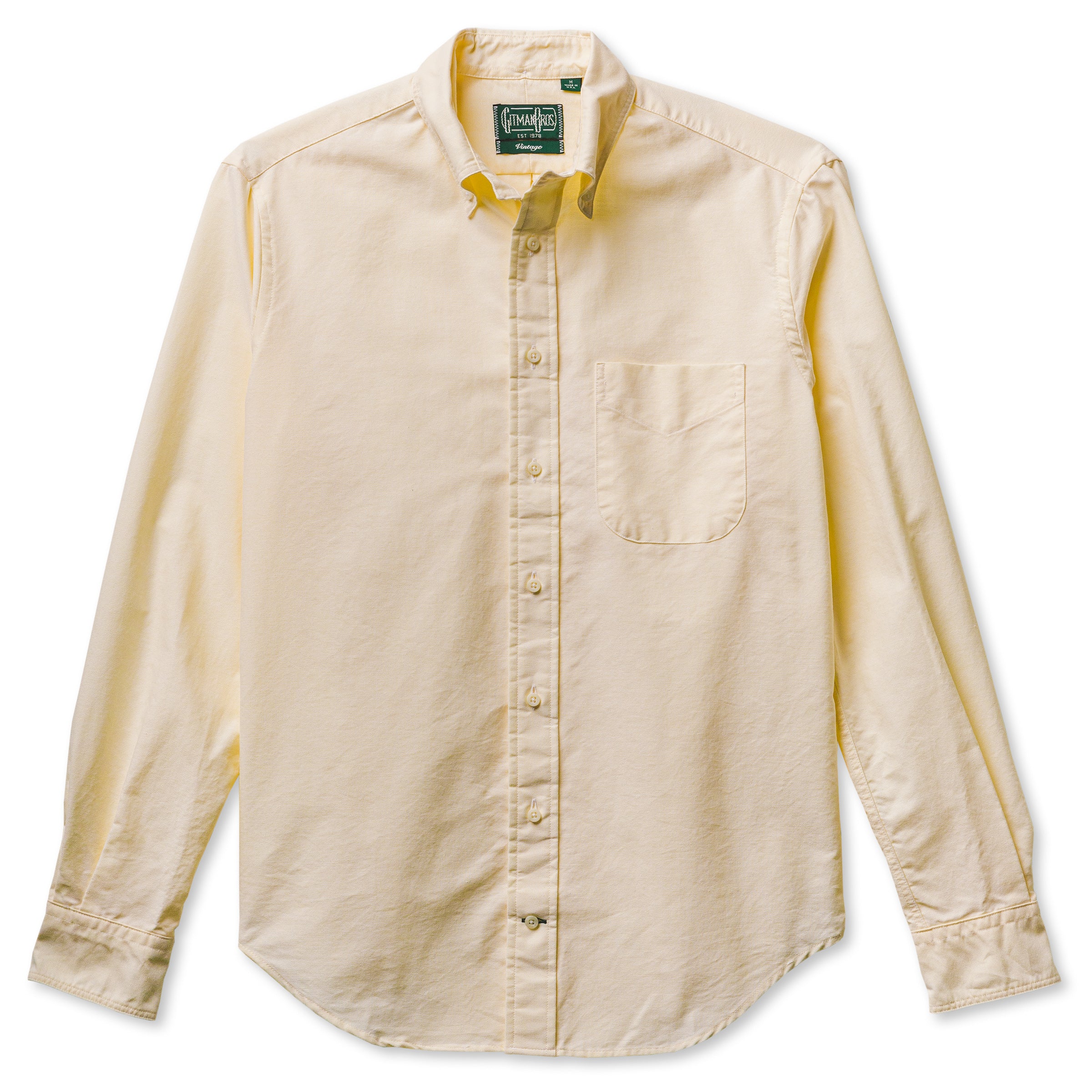 Gitman Vintage Yellow Spring Oxford Shirt XXL Gitman Vintage Yellow Spring Oxford Shirt XXL