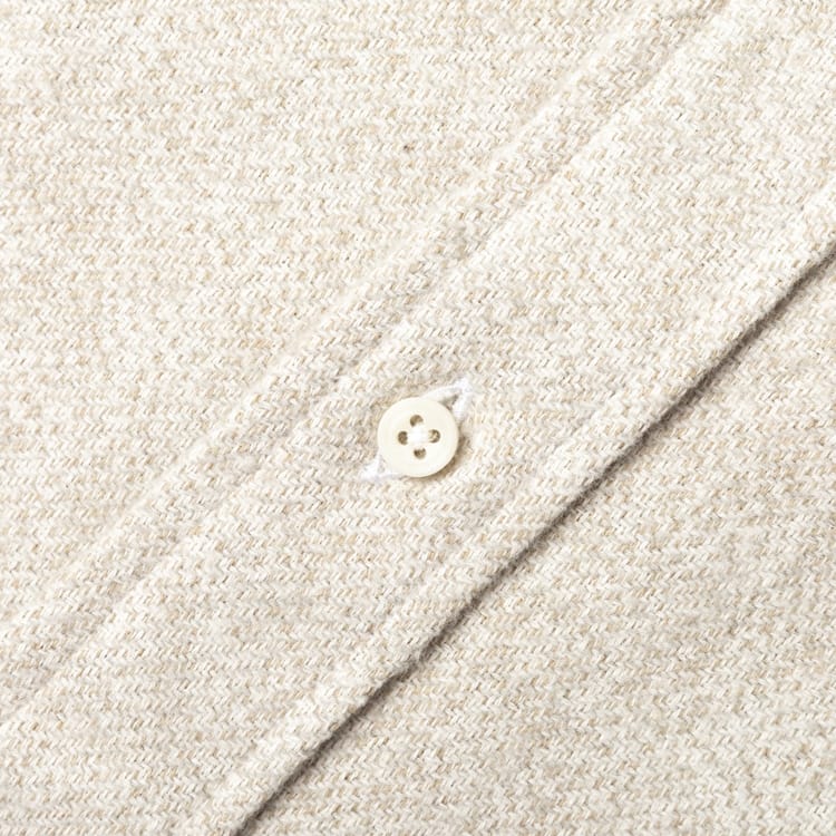 Gitman Vintage White Cotton Tweed Shirt