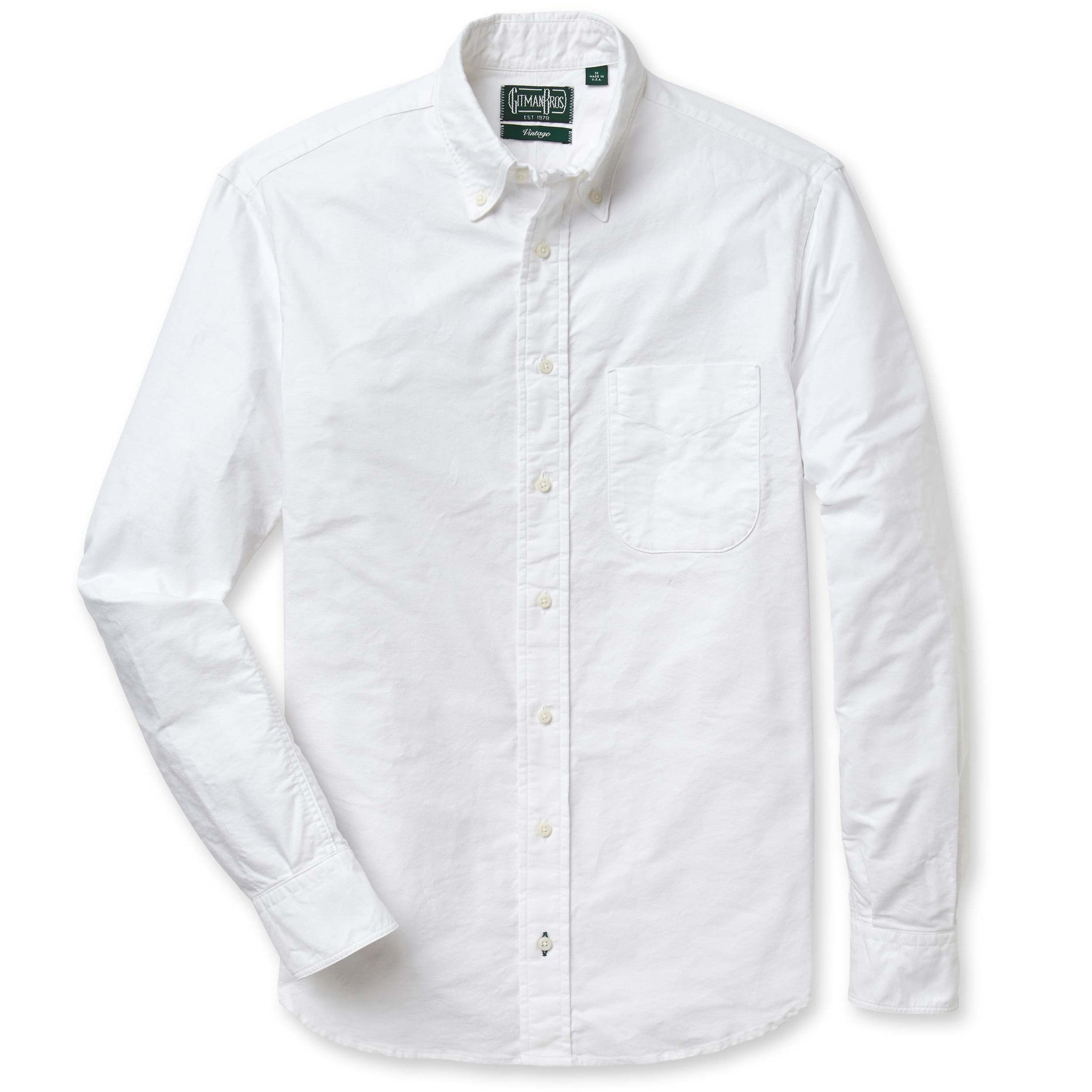 Mold Bestil Knoglemarv Gitman Vintage White Oxford Shirt
